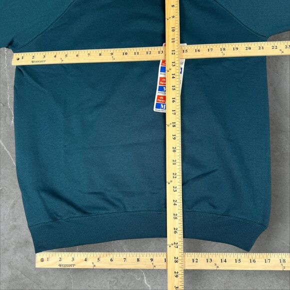 Vintage Hanes Dark Teal Crewneck Sweater Mens Deadstock HanesWear 1996 - Medium - Picture 5 of 7
